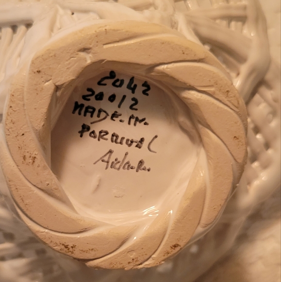 Porcelain  weave basket d - Picture 4 of 4